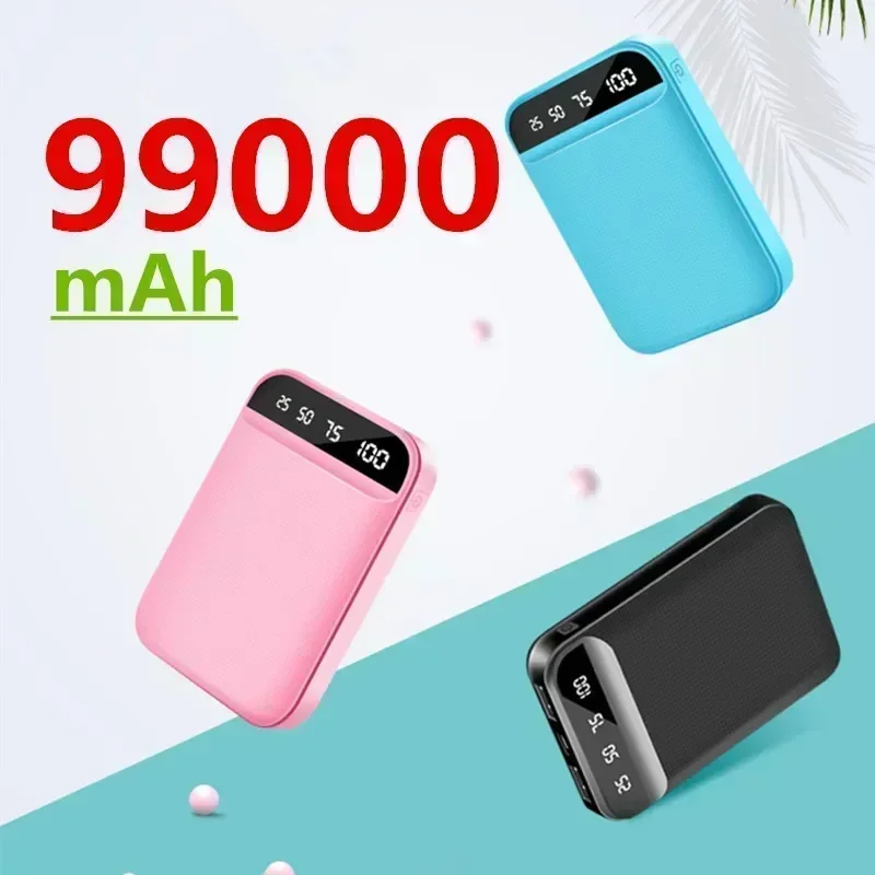 WE 99000 мАч Портативный мини-Power Bank со светодиодным цифровым дисплеем Power Внешний