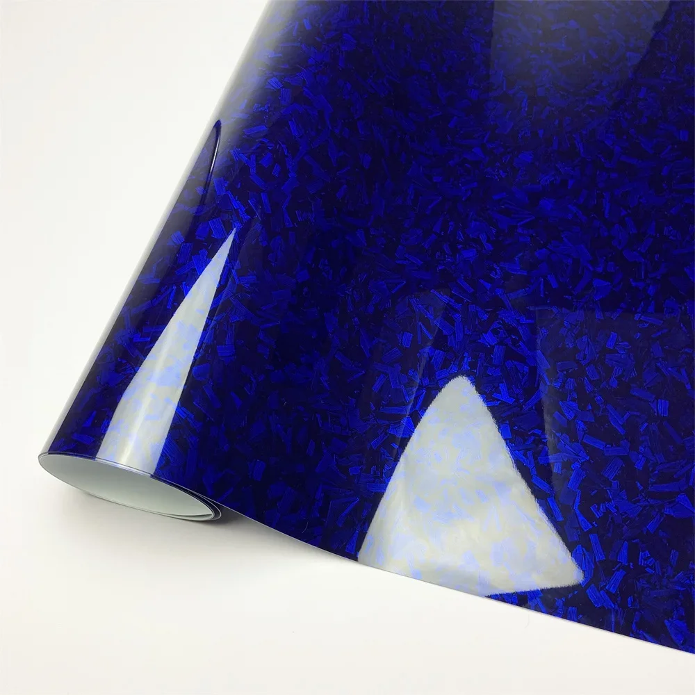 

Глянцевая синяя кованая автомобильная виниловая пленка из углеродного волокна, клейкая пленка для кузова и мотоцикла, наклейки