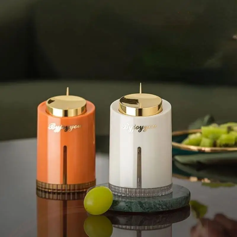 

Toothpick Box Luxury Exquisite Creative Household Toothpick Box Automatic -up Toothpick Box Household Living Room Dust-proof