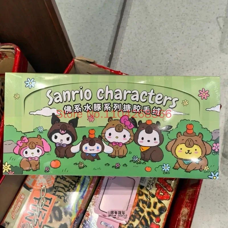 Фото Оригинальные игрушки Sanrio из серии «Капибара» с виниловыми лицами в формате «слепой коробки»: Куноми, Май Мелоди, Синнаморолл, подвески, милые куклы в подарок. №3