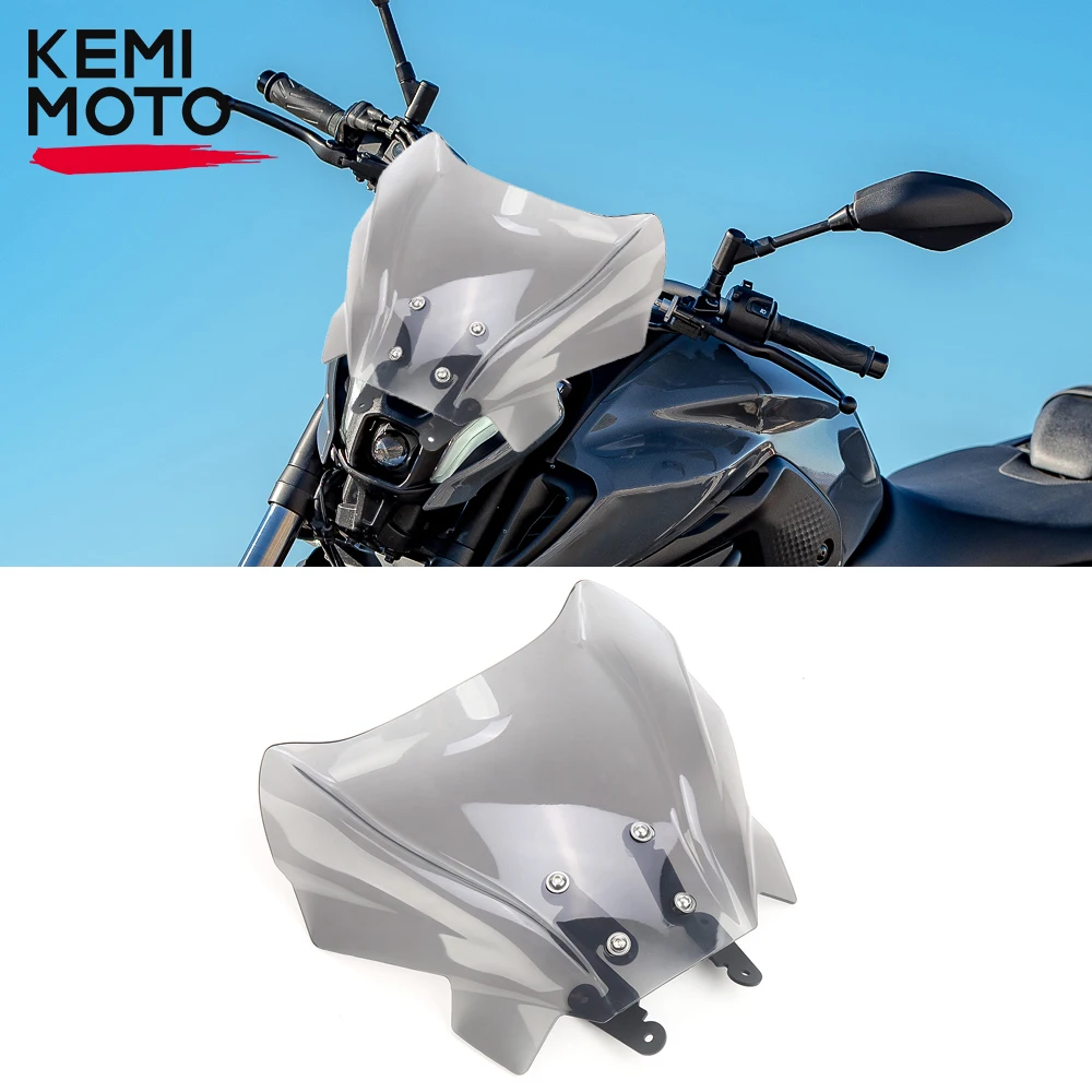 

Motorcycles Accessories Windshield Windscreen Viser Baffle Front Air Wind Deflector for Yamaha MT07 MT-07 MT 07 2021 ABS Parts