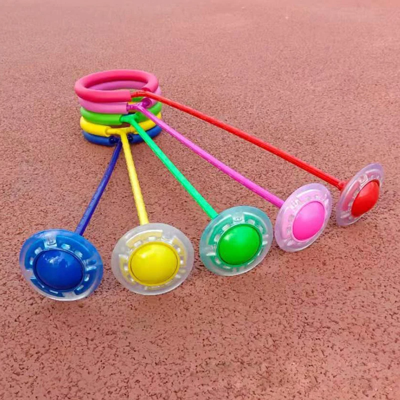

Flash Jump Ankle Ring Jumping Ball Bouncing Ball Strafe-Jumping Loop Single Leg Swing Ball Foot Hula Hoop Square Toy