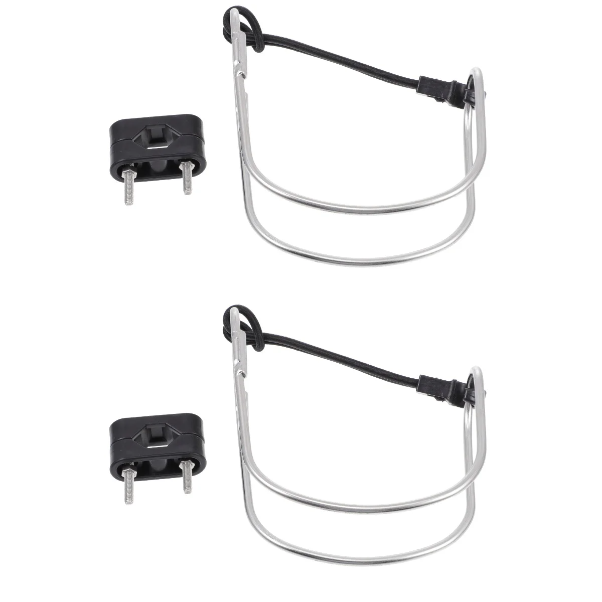 

2 Pieces Marine Accessories Boats Life Buoy Bracket Lifebuoy 13.5X12X5CM Stainless Holder Silver Steel