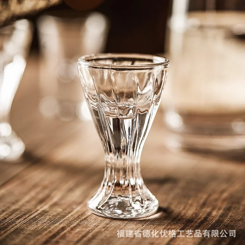 White Wine Glass Household Suit 6 Liquor Small One Shot Cup Spirits Shooter Chinese Style