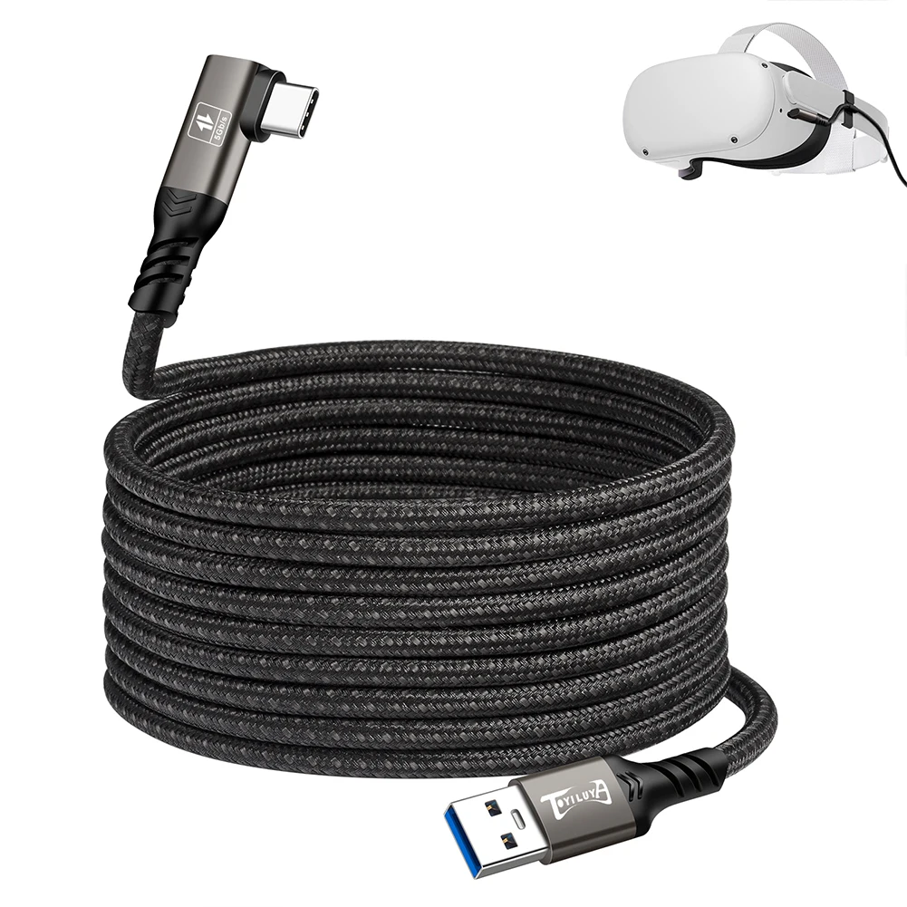 

Кабель передачи данных PD100W USB3.1 Gen2 5/10 Гбит/с, шнур для гарнитуры виртуальной реальности для Meta Quest Pro для Oculus Quest 2