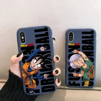 dragon ball goku vegeta trunks phone case for iphone 13 12 mini 11 pro xs max x xr 7 8 6 plus candy color blue silicone cover