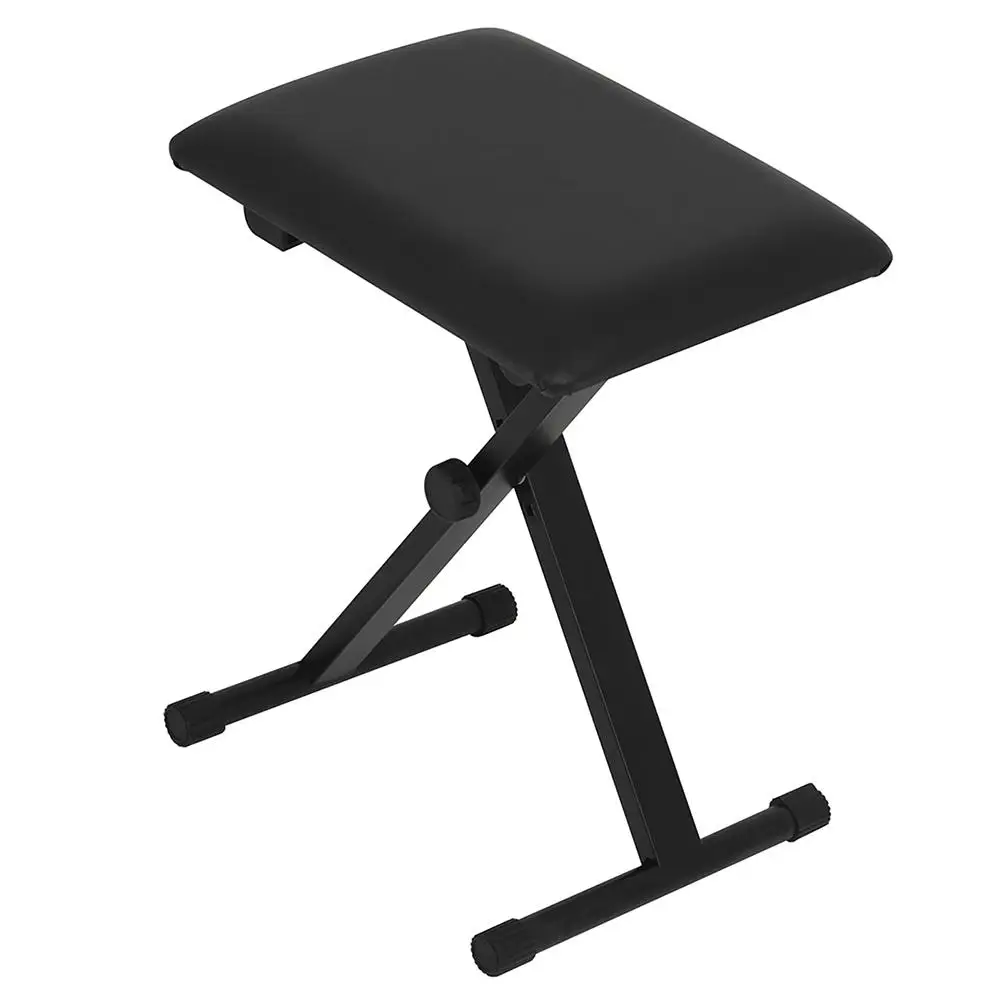 Folding Stool 3-Level Lift Adjustable X-shaped Electronic Piano Guzheng Erhu Guitar Drum Bench Portable Chair
