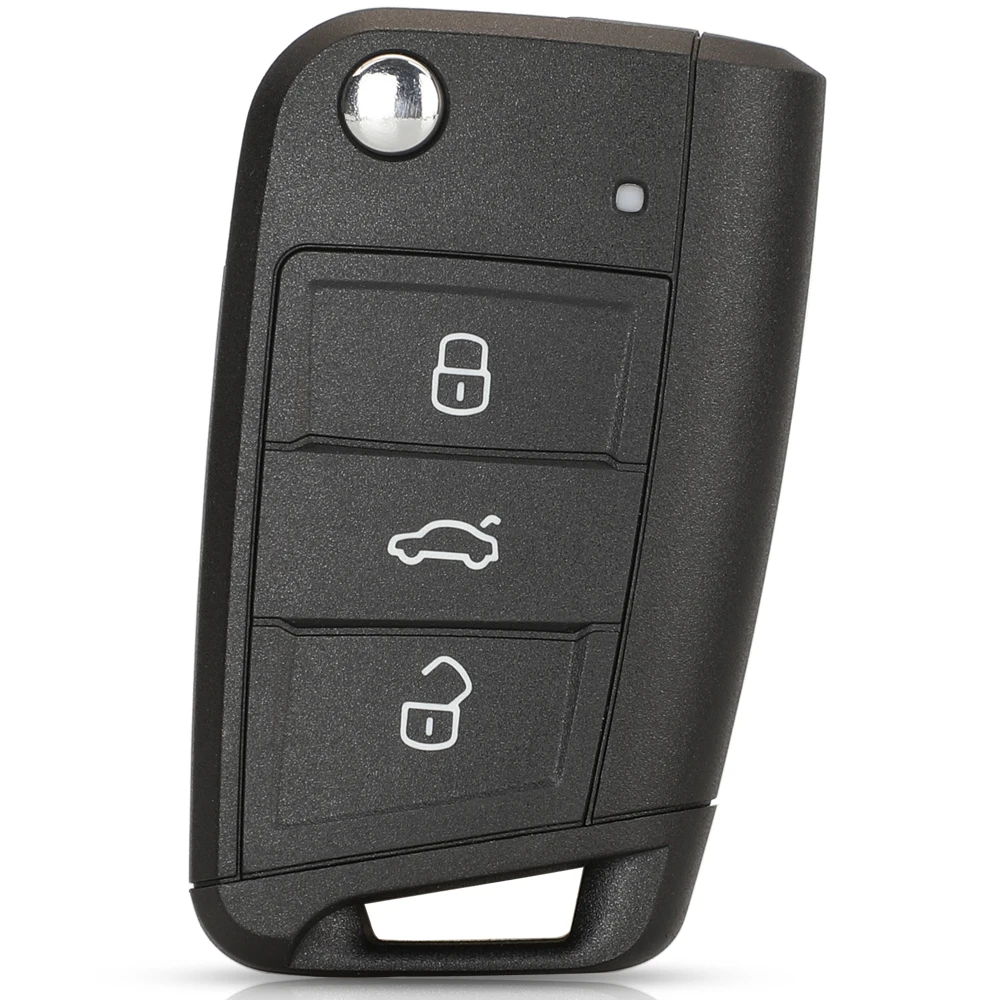 

Чехол Для Ключа Jingyuqin 3BTN MQB Для VW Golf 5 7 Sportsvan GTI MK7 Skoda Octavia A7 Seat С Лезвием HU66/HU162t