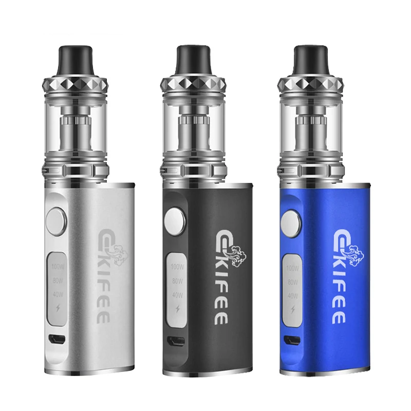 

NEWEST 100W box mod vape Starter Kits Huge Smoke 3.0ml Tank 2000mAh Battery vape pen kit Electronic Cigarette Vaporizer pen
