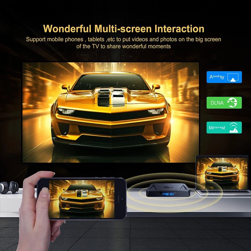 Velec X96Q PRO+ Smart TV Box Android 14 4 ГБ 64 Allwinner H728 Четырехъядерный процессор 8K@24fps 1000M Ethernet Wi-Fi6