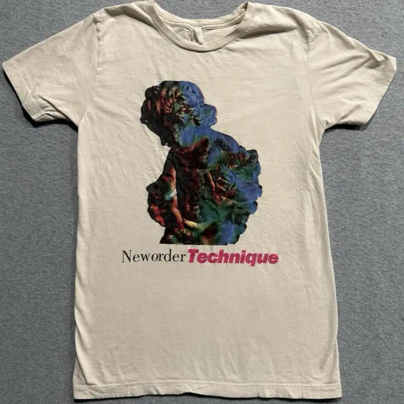 Фото Рубашка New Order Technique Белая футболка концертной рок-группы с биркой Маленький размер? *Прочитать №1