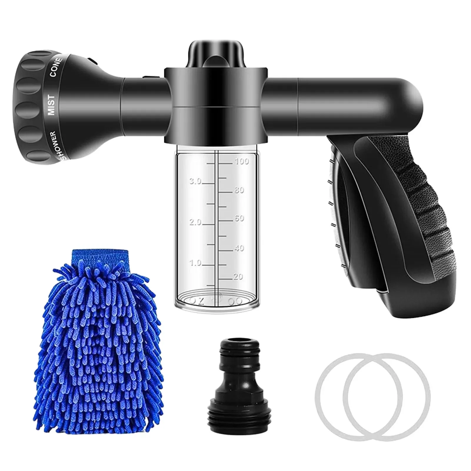 

Car Wash Nozzle Heavy Duty Handheld Water Nose For Watering Garden Outdoor Foam Guns Nozzle Sprayer For Watering Showering Pets