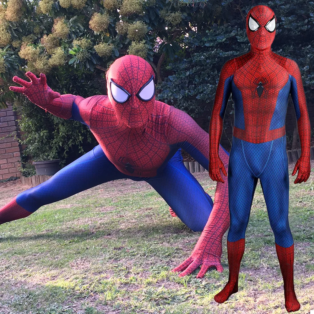 

Comic TASM 2 Spidey Costume Cosplay Superhero Zentai suits Lycra Spandex Bodysuits Jumpsuit Halloween Costume Adut/Kids