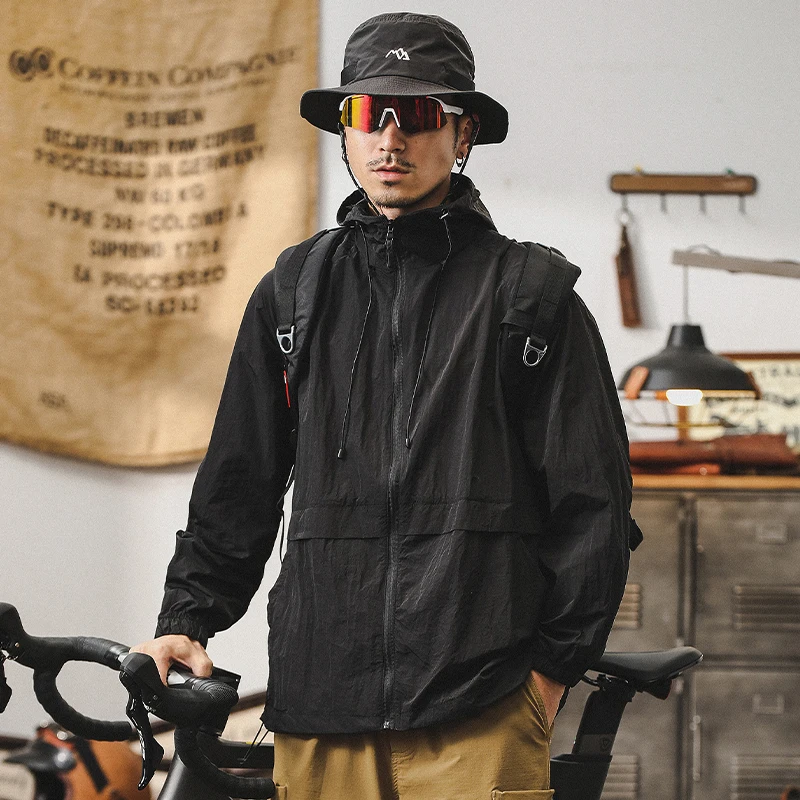 Охлаждающая Мужская одежда для защиты от солнца из ледяного шелка легкий дышащий