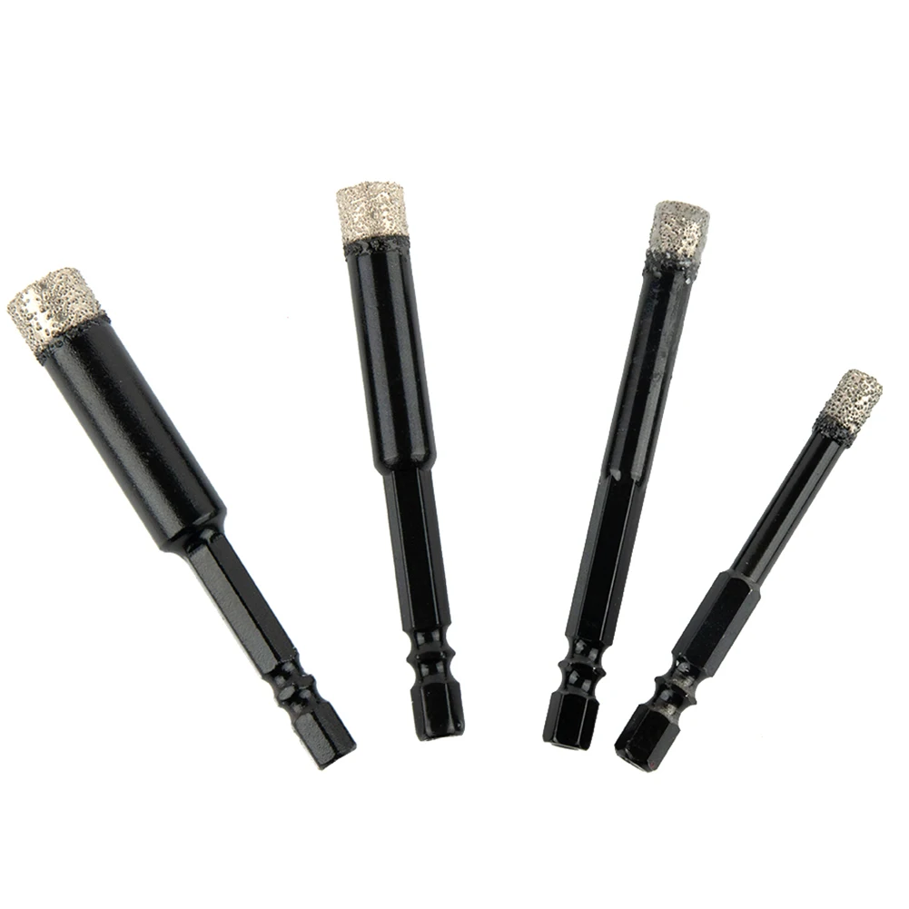 

Damage Diamond Granite Hole Dirll Size Long Life Material 4pcs 6/8/10/12mm Multi-purpose Drilling Dry Drilling