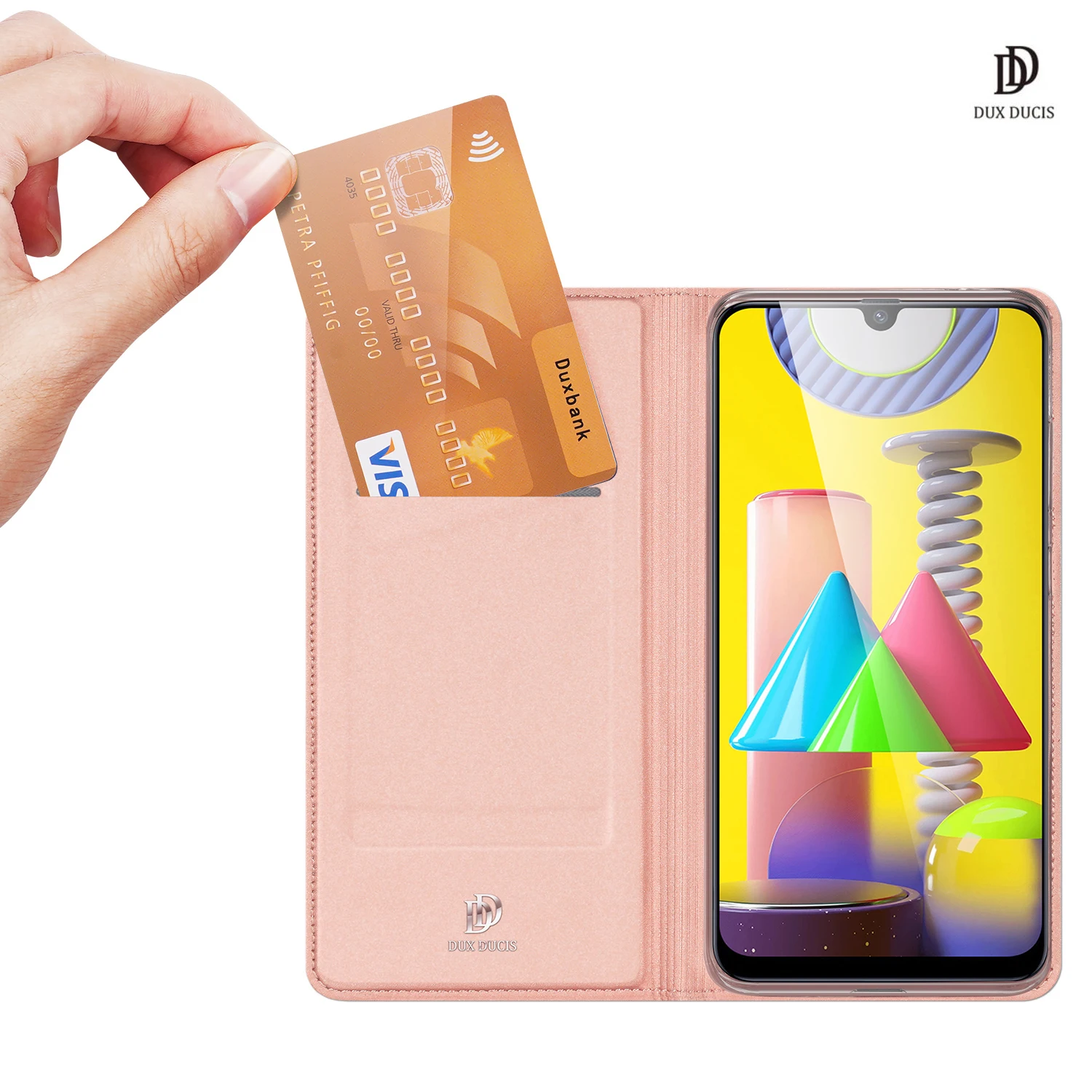 

Für Samsung Galaxy M31 Fall DUX DUCIS Haut Pro Serie Flip-Cover Luxus Leder Brieftasche Fall Volle Gute Schutz Stetigen stehen