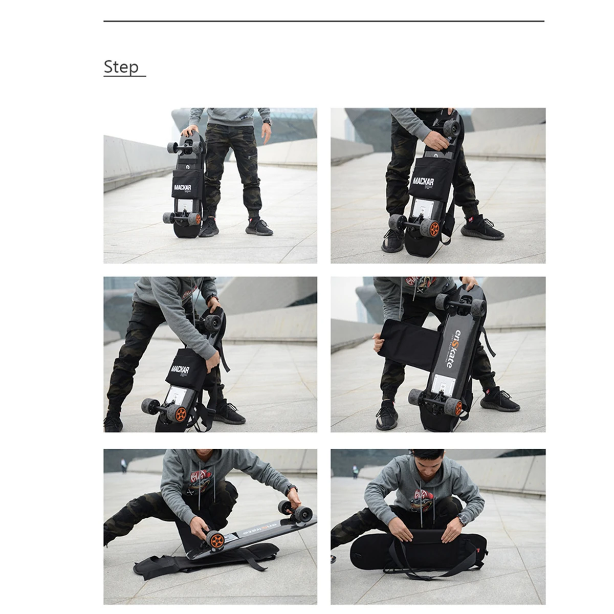 Fashion skateboard backpack two types of backpacks are more lightweight and suitable for double rockers to brush the street