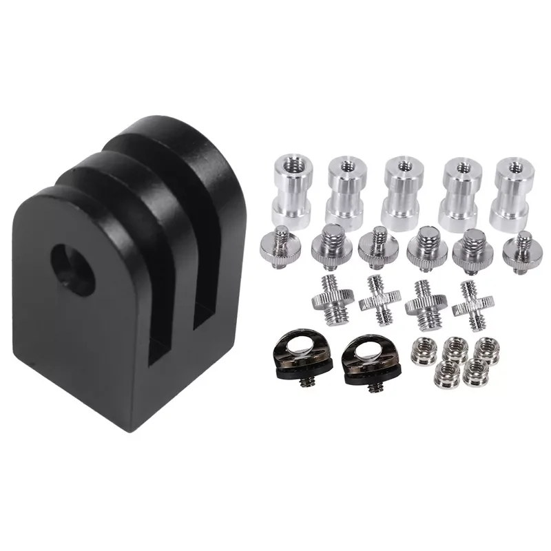 

1 Set Converter Threaded Screws Adapter Mount Set & Mini Tripod Mount Outdoor Sports Camera Base Adapter