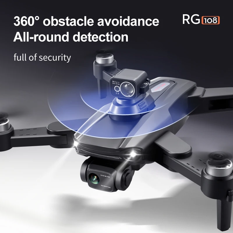 Профессиональный Дрон RG108 Pro GPS 4K HD камера FPV препятствия Acoidance аэрофотография