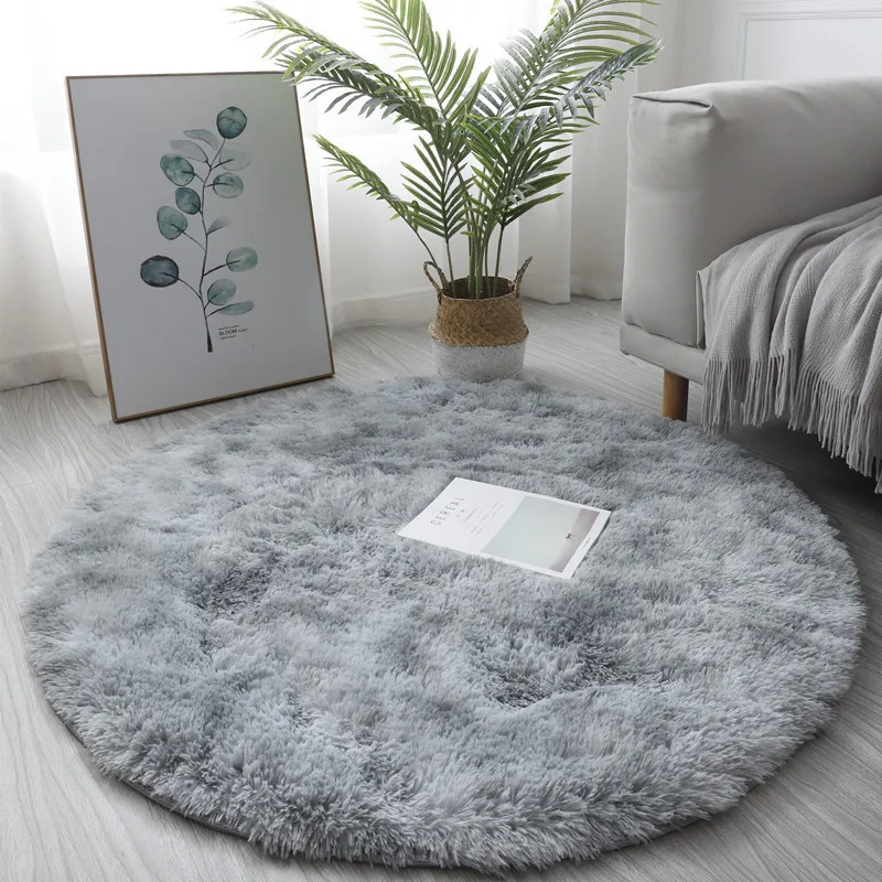 

Christmas Warm Thick Round Rug Carpets for Living Room Soft Home Decor Bedroom Kid Room Plush Decoration Salon Thicker Pile Rug