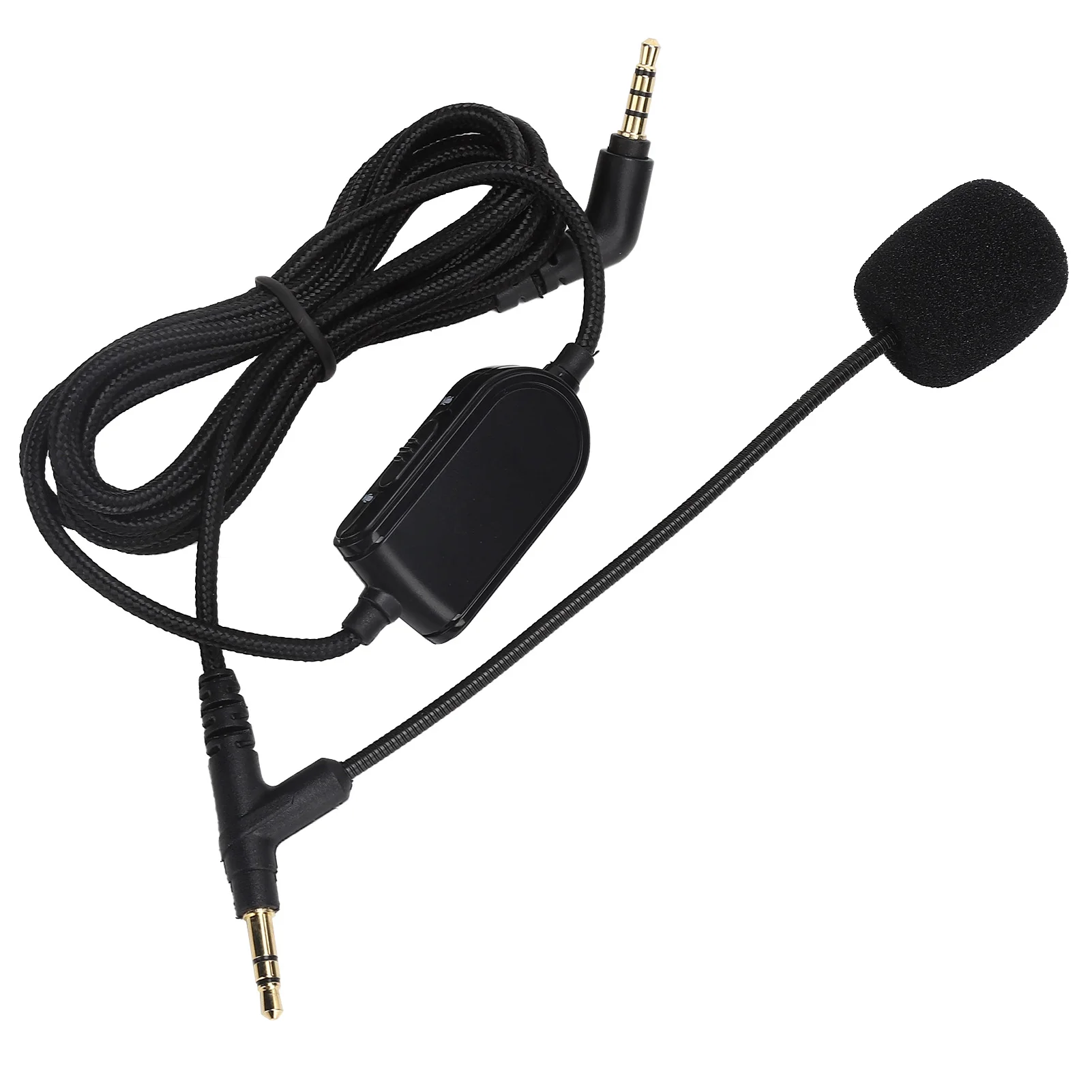

Headphone Audio Cable with Volume Control Gaming Headset Cord Line for V‑MODA Black