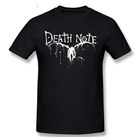 2021 fashion graphic t shirt cartoon anime death note logo 2 short sleeve casual men o neck 100 cotton t shirt top