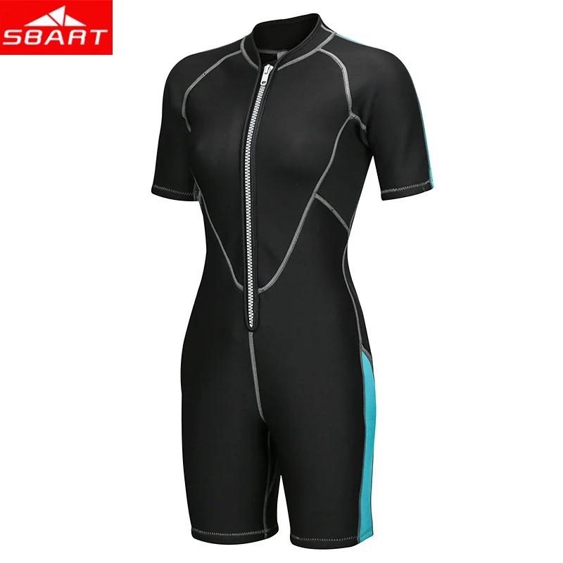 

Sbart 2mm Neoprene Wetsuits Men Women's Swimming Wet Suits One-piece Thicken Swimsuit Short Sleeve Deep Diving Surfing Wetsuits