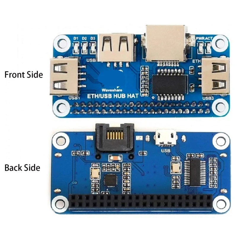 Плата расширения от USB к порту Ethernet RJ45 3usb-хаб HAT для Raspberry Pi 4 Model B 3B + Zero W WH 1 3 |