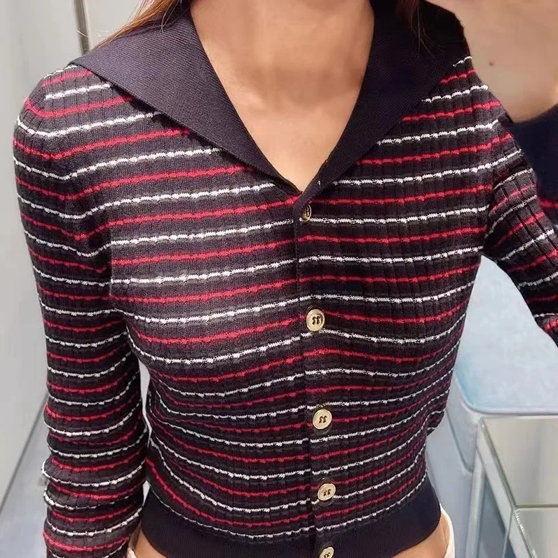 

Preppy Style Women's Knit Slim Cardigan Single Breasted fashion casual Ladies Sweaters 2022 Autumn new