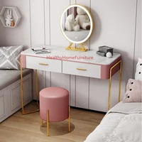 dressing table and stool modern minimalist princess beauty makeup table with storage cabinet lights mirror living room furniture