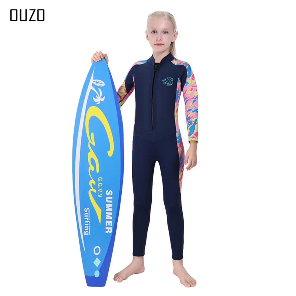 

2.5MM Children's Diving Suit Neoprene Long Sleeve One piece Warm and Cold proof Boys and Girls' Surfing and Swimming Diving Suit