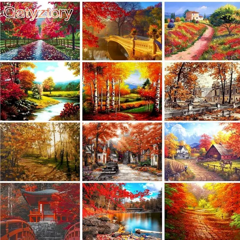 

GATYZTORY Frame Diy Painting By Numbers For Adults Map Landscape Paint By Numbers 60x75cm Paint On Canvas Home Wall Art Picture