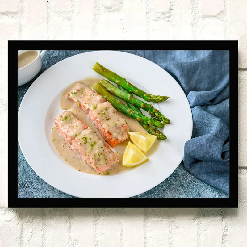 Современный стиль печать на холсте доска для морепродуктов лосося авокадо