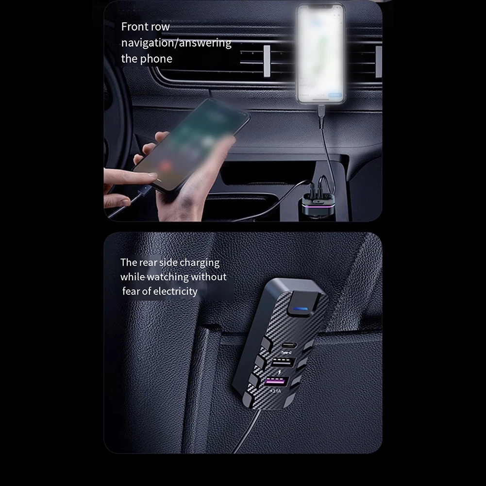 Зарядное устройство USB для автомобиля 66 Вт быстрая зарядка