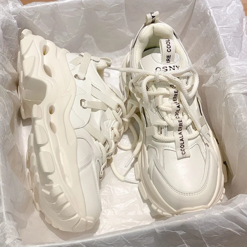 

Женские массивные кроссовки из спилка, дизайнерская обувь на платформе, весна 2023