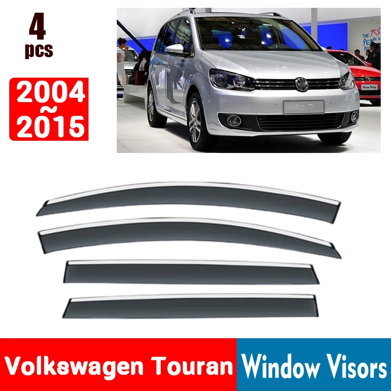 FOR Volkswagen VW Touran 2004-2015 Window Visors Rain Guard Windows Rain Cover Deflector Awning Shield Vent Guard Shade Cover