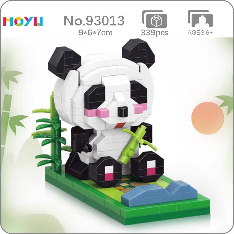 

Moyu 93013 животные мир панда бамбук домашнее животное кукла стенд DIY Мини Алмазные блоки кирпичи игрушки для детей без коробки