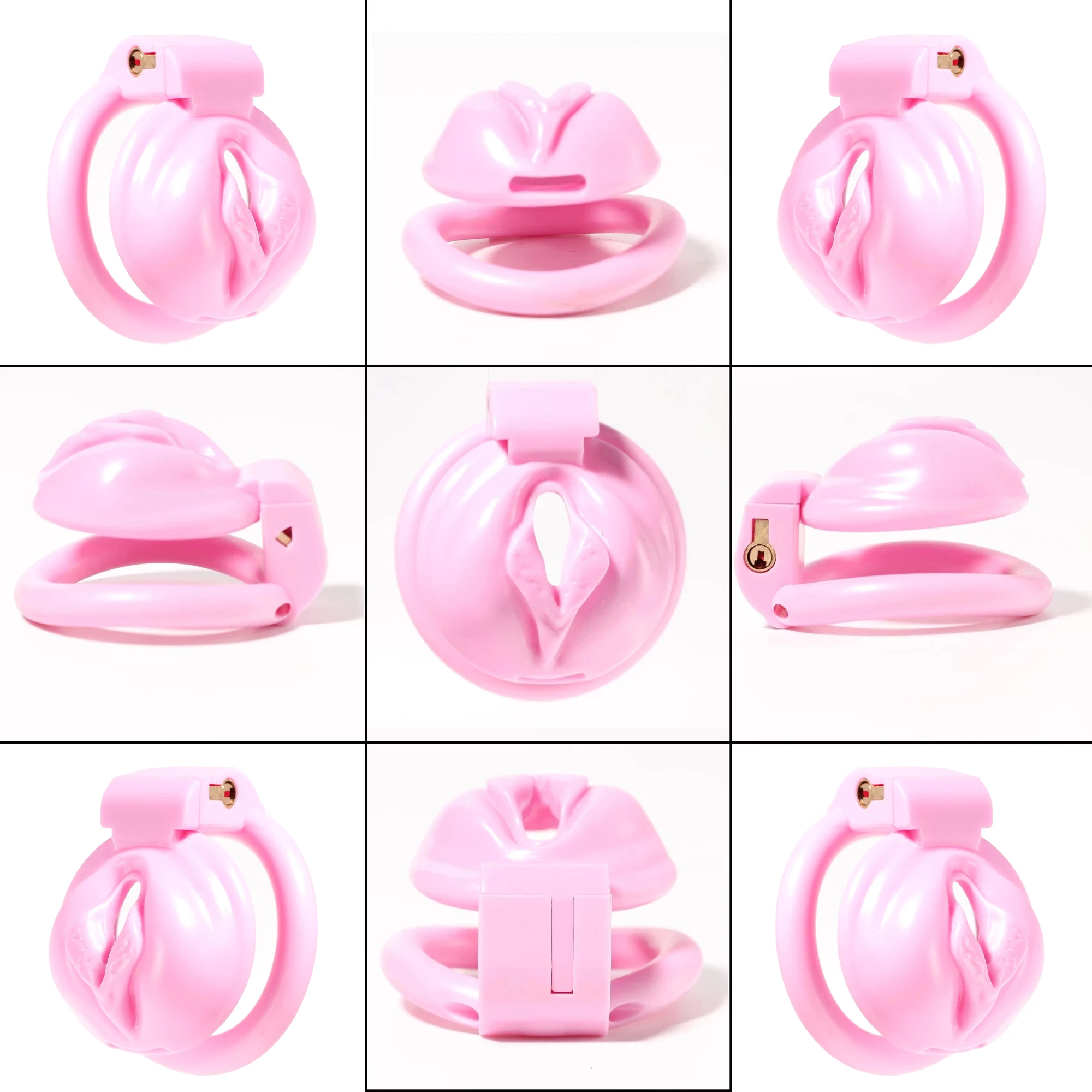 

High Quality Sissy BDSM Pussy Cock Cage Small Male Chastity Cages Bondage Lock Slave Cock Ring Sex Shop 18+ Gay Ladyboy Toy BDSM