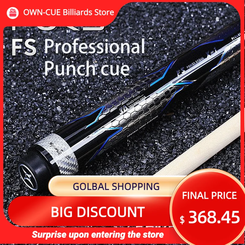 

FURY FS-PB-X1 Break Cue 13mm Hell Fire Tip Carbon Fiber Technology Shaft 3D Mixed Punch High-end 3D Wrap Professional Billiard