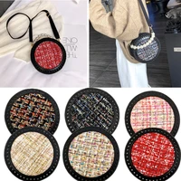 18cm round shap bag bottom diy handmade bag accessorie with holes for knitting handbag women shoulder crossbody bag base