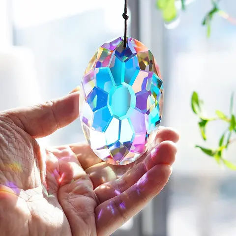 Кристаллическая Призма H & D, Ловца солнца, радуга, искусственное стекло для украшения дома и сада (89 мм, 3,5 дюйма)