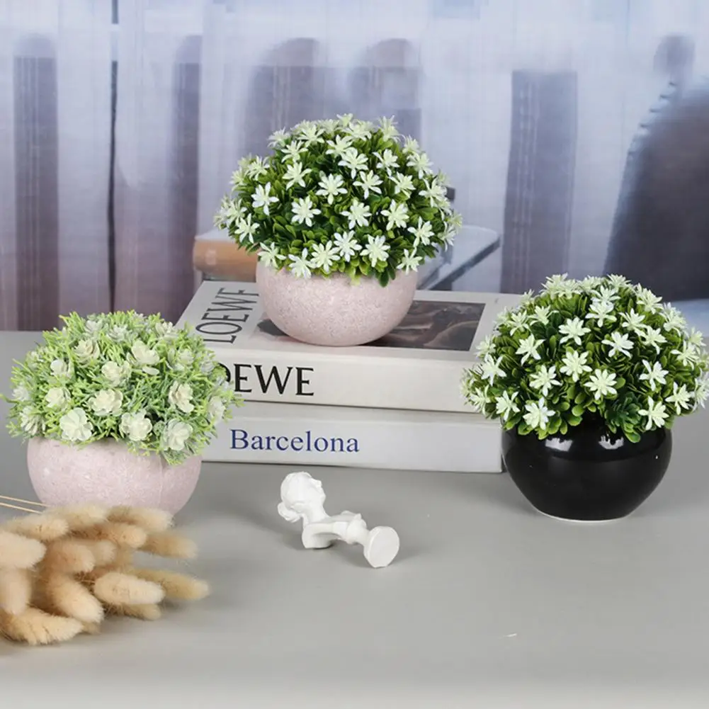 

Beautiful Anti-Fade Simulation Potted Plant Vivid Appearance Gypsophila Simulation Green Plant Party Decoration Decorative