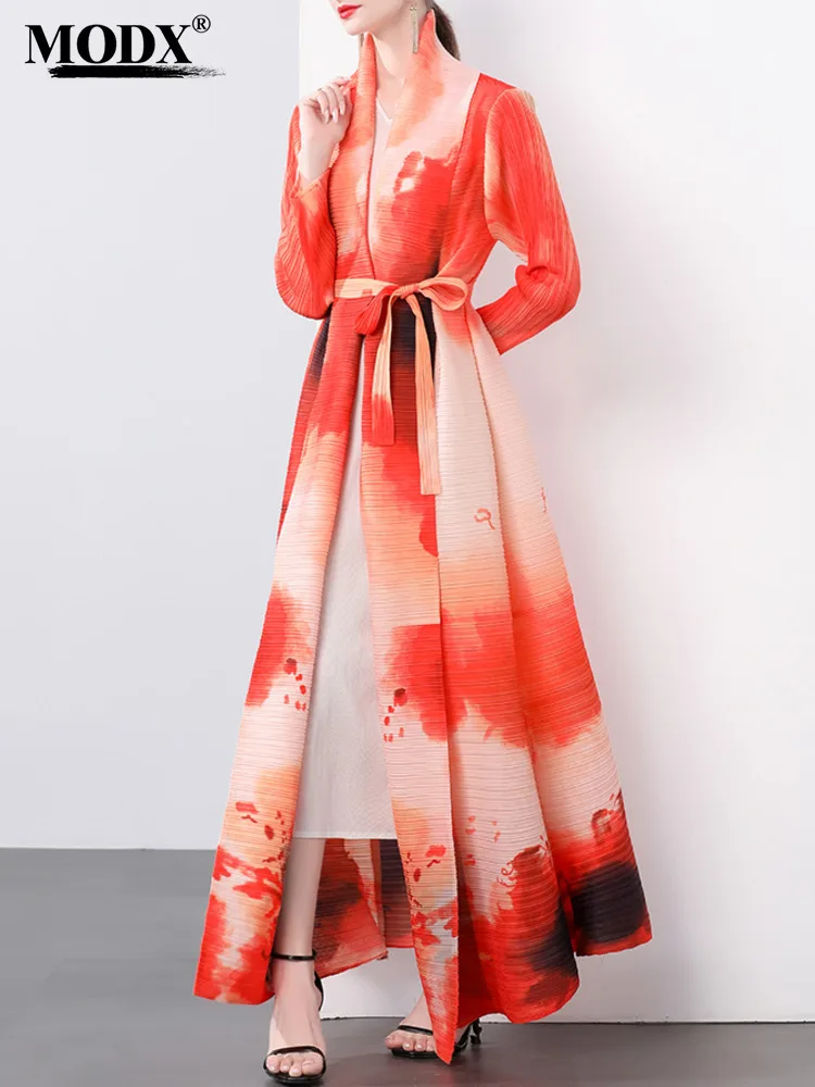 [MODX] Miyake оригинальное качество ранняя осень складное свободное пальто с большим