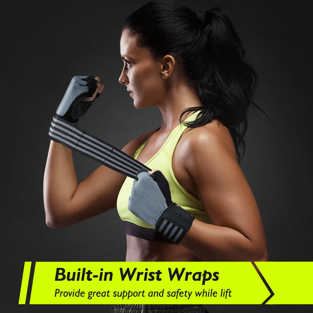 Перчатки OZERO для тяжелой атлетики спортивные перчатки тренажерного зала