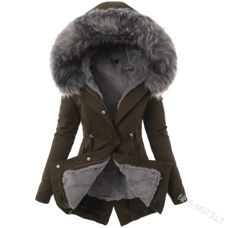 Womens Warm Thick Long Jacket Hooded New Winter Women Warm jackets Ladies Fur Lining Coat Overcoat Parkas Chaquetas Mujer