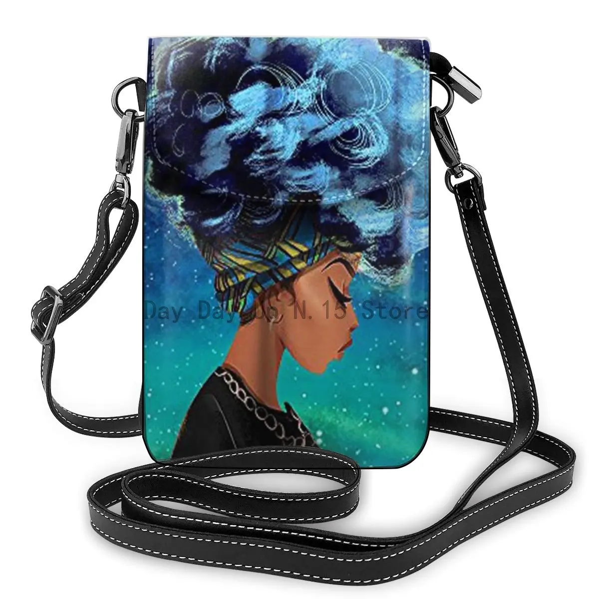 

Afro Lady Girl Messenger Bag Africa Women Starry Sky Small Shoulder Bag Women Handbag Mini Phone Totes Teenager Crossbody Purse