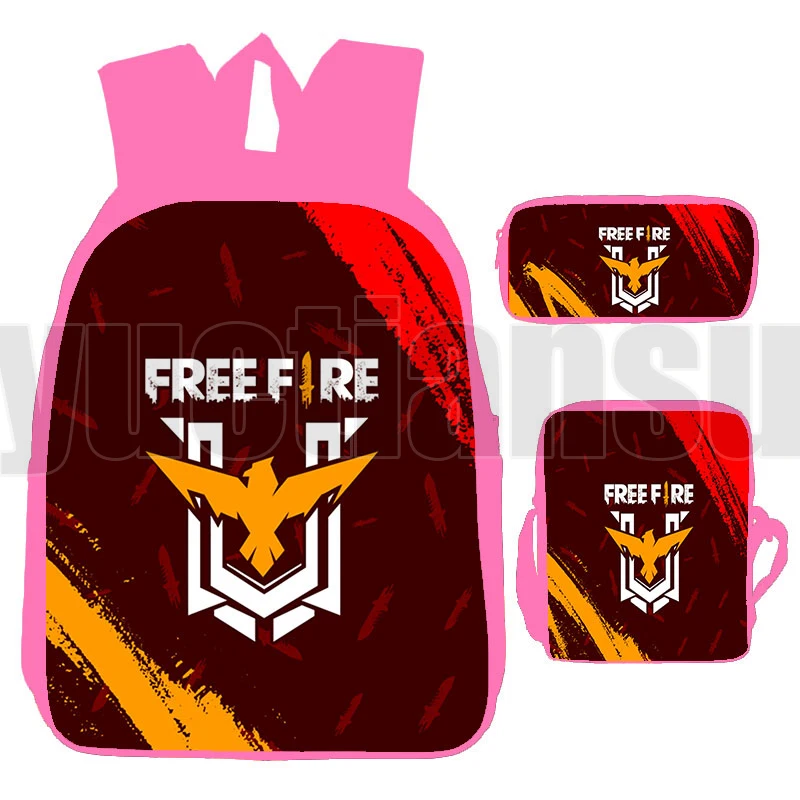 

Fashion 3D Anime Bag Free Fire Backpack Pink Free Fire Garena Schoolbags Travel Backpack Teenager Girls Backpack