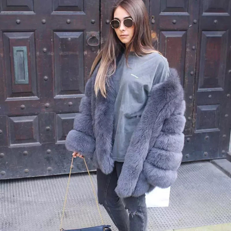 New in Autumn Winter Fur Coat Women Clothes High Quality faux  Fur overcoat Plus Size Thicken Warm Long Coats Female y2k vestido