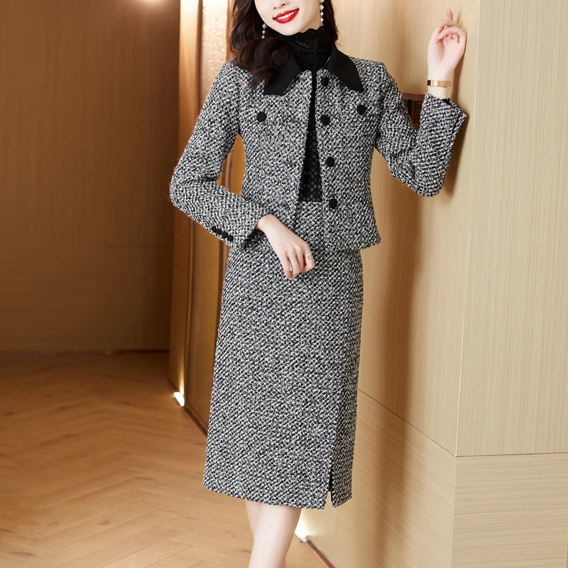 Современный ретро-набор Xiaoxiangfeng для женщин 2024 новый модный и элегантный