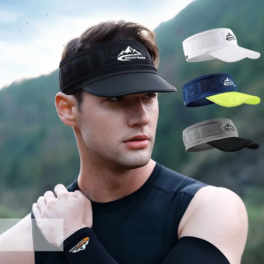 

Sweat-absorbing Cloth Visor Empty Top Headband Summer Baseball Caps Women Cap Men Hats Sports Hats Elastic Hair Band